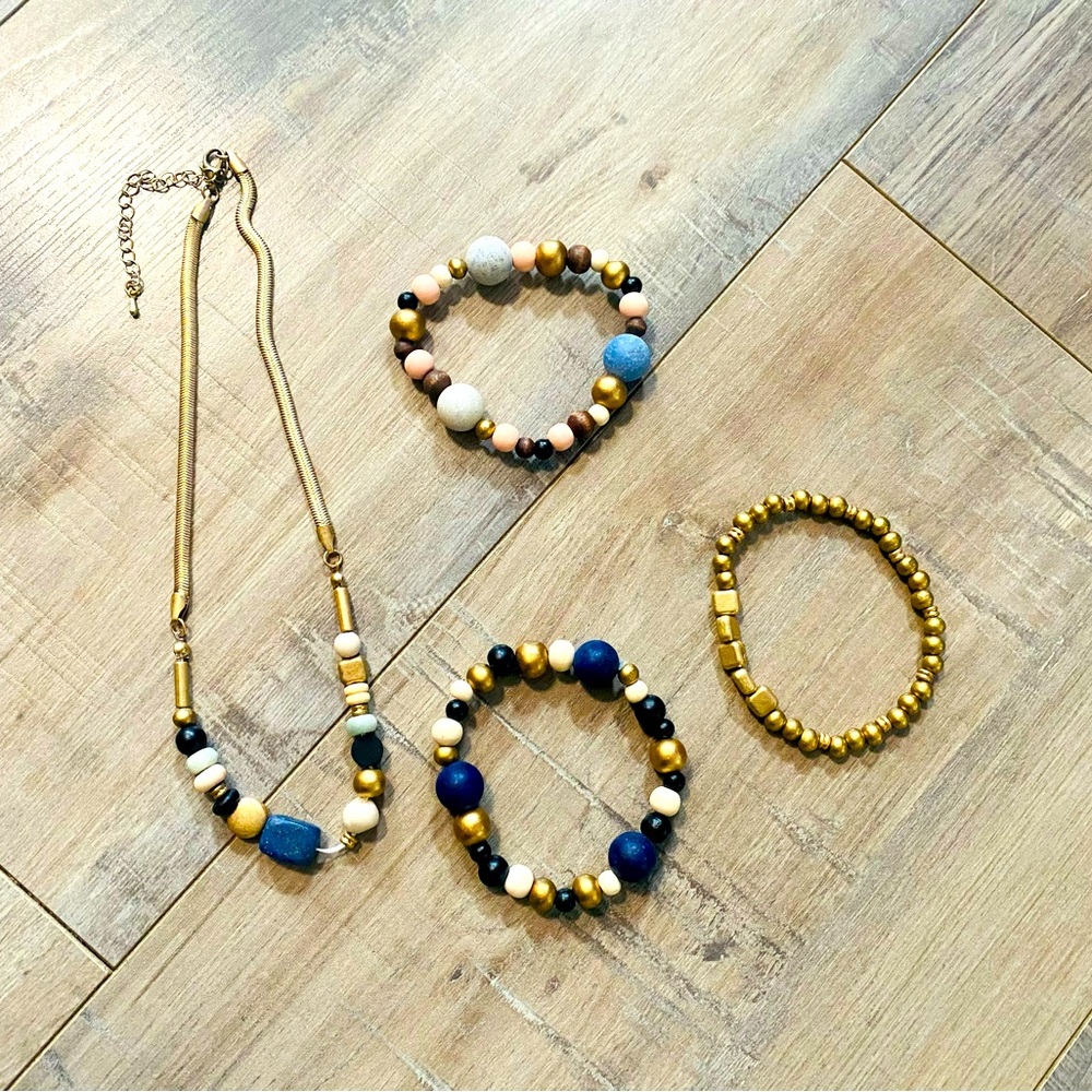 Custom Jewelry. 3 Bracelets and 1 necklace